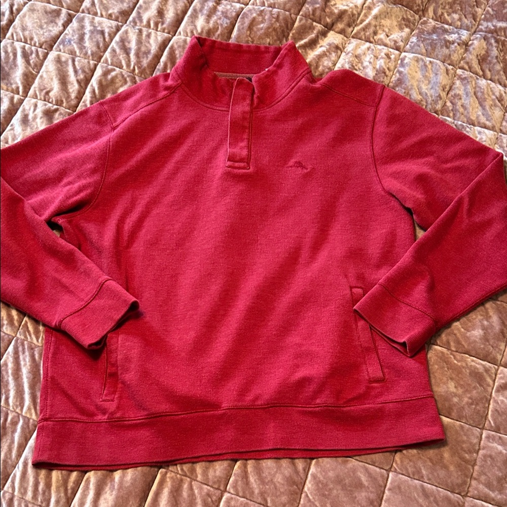 Red Tommy Bahama Pullover knit shirt
